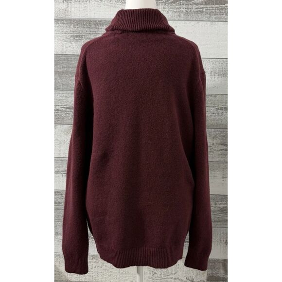 Banana Republic Sweater Women's XL Burgundy Mock Neck Long Sleeve Pullover - Picture 2 of 9